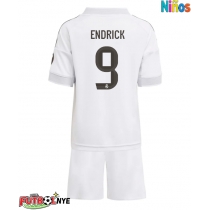Camiseta Real Madrid Endrick #9 Primera Equipación para niños 2025-26 manga corta (+ pantalones cortos)